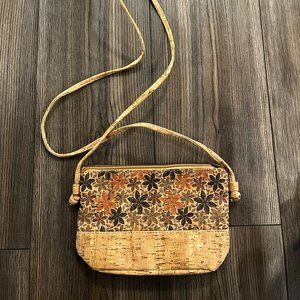 Cork purse with flowers